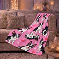 thumbnail image 6 of Cheerful French Bulldog Hearts Pattern, Playful Pet Portrait Pattern, Warm Flannel Blanket for Living Room and Reading Nook, Dog Lovers Friendship Gift, Pet Lover Home Decor, 6 of 9