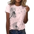 thumbnail image 1 of Cathalem Hauts de Mode pour Femmes Décontractés Automne Mignons Col Roulé Blanc T-Shirts, Rose m, 1 of 5