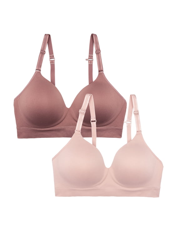 Women's 360 Stretch Seamless WirelessT-Shirt Bra, 2-Pack, Sizes S-XXXL