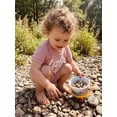 thumbnail image 6 of BemeyourBBs Newborn Baby Girls Little Sister Outfits Infant Girl Summer Clothes Waffle Knit Letter Embroidery Short Sleeve Romper and Elastic Waist Shorts Set, 6 of 9
