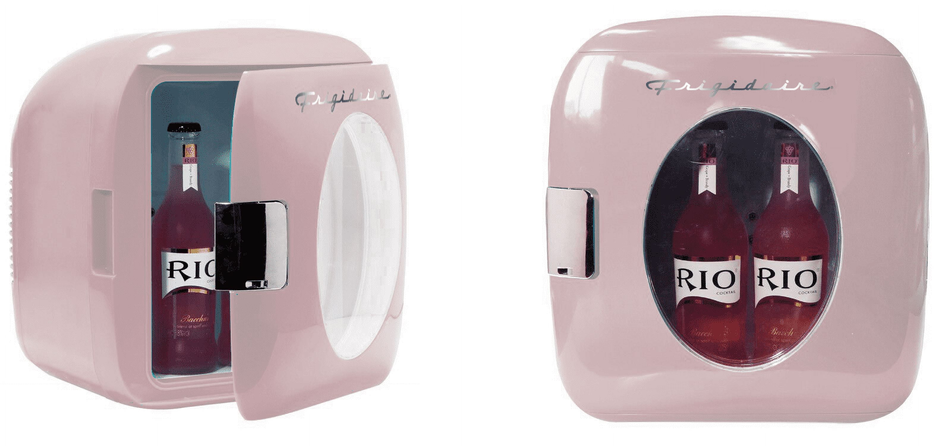 Restored Frigidaire Portable Retro Mini Fridge, 12-Can Capacity, Pink (Refurbished)