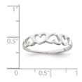 thumbnail image 2 of 925 Sterling Silver Solid Polished Love Heart Ring Size 6 2mm Wide Statement Ring for Women, 2 of 2