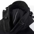 thumbnail image 4 of IWRICH Men's Balaclava Hoodie Half Zipper Jacket Double Hooded Sweatshirt Wind Resistant Athletic Coat Black M, 4 of 6