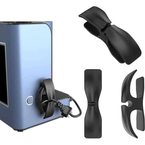 3 PCS Cord Organizer for Kitchen Appliances, Cord Holder Cable Organizer for Storage Home and Kitchen Wire Upgrade Design Cord Winder Stick on Toaster, Oven, Blender and Sandwich Maker (Black)