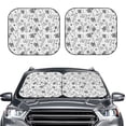 thumbnail image 2 of Goofa Hand Drawn Snake Pattern 2 Piece Car Windshield Sun Shade Foldable | Front Windshield Shade for Sun, Heat and UV Rays | Sunshade for Car Front Window-Medium, 2 of 7