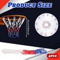 thumbnail image 2 of 4 Pcs Small Net Replacement for 8 Loops Mini Basketball Hoop, Rainproof Sunscreen for All-Weather 8"-10.25" Rims Basketball Hoop Net for Indoor and Outdoor Replacement Net, 2 of 7