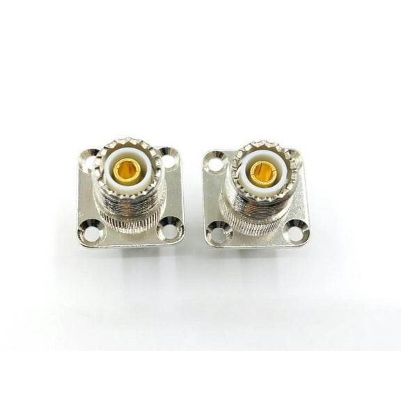 FOR 10pcs copper UHF SO239 to SO-239 Female jack panel mount straight connector