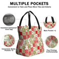 thumbnail image 3 of Pioneer Flower Floral Print Pattern Drawstring Lunch Bag Women - Drawstring Lunch Bag Insulated for Work Office - Stain-Resistant Large Lunchbags for Women with Multi-Pockets, 3 of 6