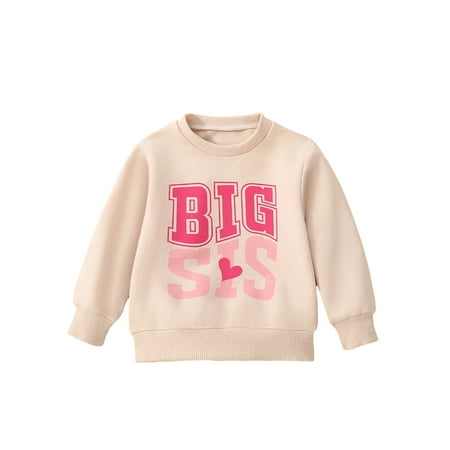 

Emmababy Stylish Toddler Girls Khaki Crewneck Pullover with Long Sleeves