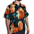 thumbnail image 2 of Squirrel Men's Button Down Casual Hawaiian Print Short Sleeve Summer Beach Shirt, 2 of 6