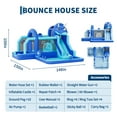 thumbnail image 2 of Dinosaur Bounce House with Slide & Climbing Wall, Oxford Cloth Inflatable Castle, Air Blower, Outdoor Backyard Jumper for Kids, 2 of 8