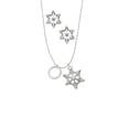 thumbnail image 2 of Delight Jewelry Silvertone Medium Karma Ring Silver tone Snowflake Charm Necklace and Stud Earrings, 2 of 4