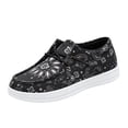 thumbnail image 3 of YOUYEDIAN Loafers for Women Casual Lace-up Comfy Versatile Floral Print Round Toe Flats Fashion Platform Slip On Walking Shoes, 3 of 4