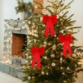 thumbnail image 4 of WEAVILUX Red Velvet Christmas Bow for Holiday Decor, Wrapping, Tree Ornaments, Festive Decorations, and Seasonal, 4 of 8