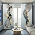thumbnail image 2 of WNOOHIY Modern Abstract Art Pattern Indoor Light-filtering Curtains for Living Room,Bedroom,Kitchen,39.5" × 87", Set of 2 Panels, 2 of 8