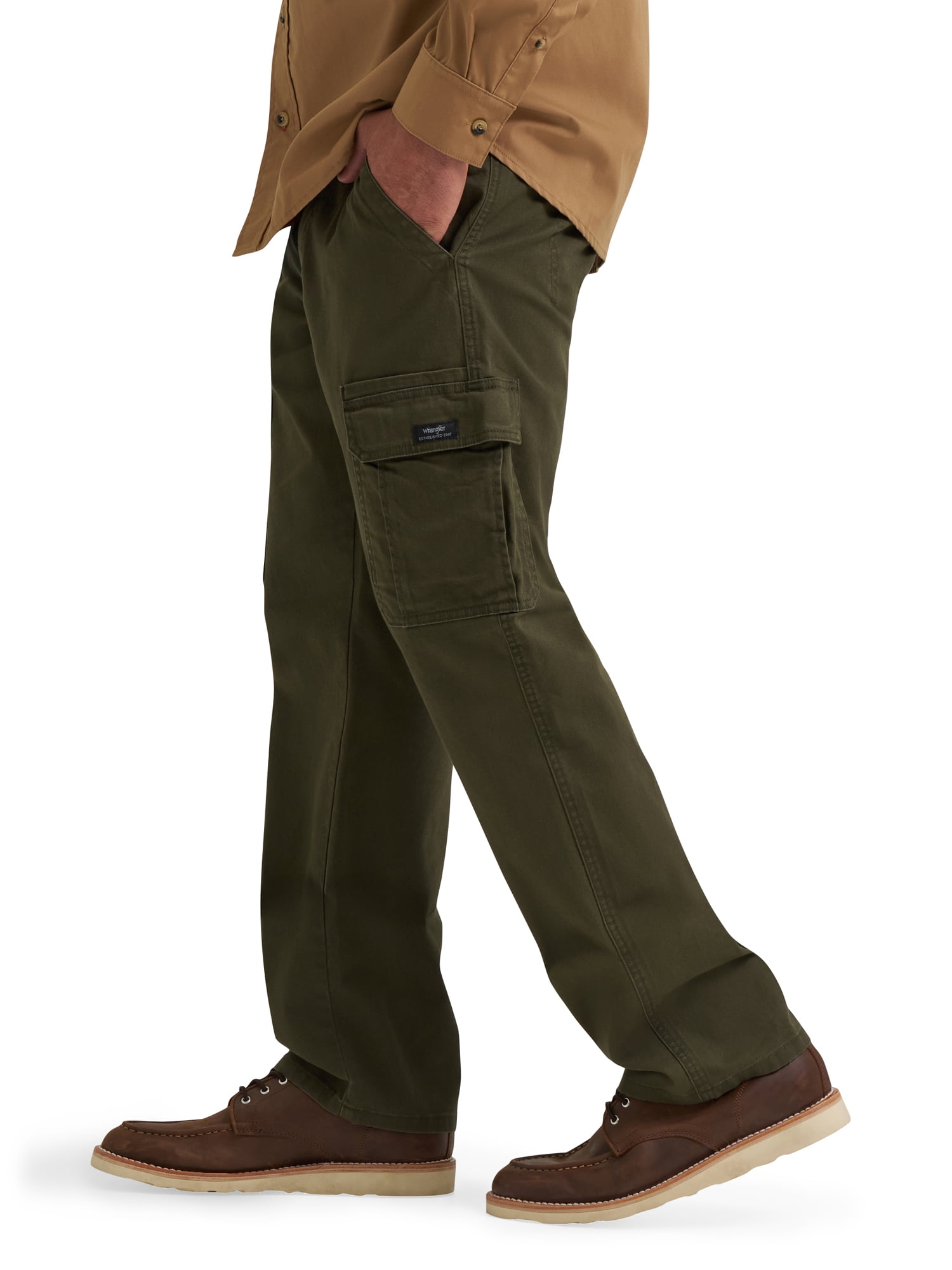 Wrangler Men's and Big Men's Relaxed Fit Cargo Pants With Stretch