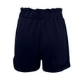 thumbnail image 6 of Summer Shorts for Women Tie Elastic Waist Solid Comfy Folded Hem Shorts Casual Loose Lounge Shorts with Pockets, 6 of 6