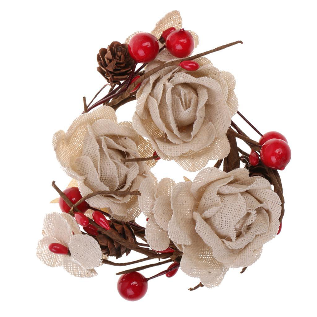 Rustic dding Natural Jute Burlap Rose Flor Wrist Corsage Shabby Decoration  | Walmart Canada