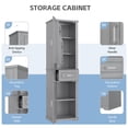 thumbnail image 5 of GDF Studio Set of 2 Storage Cabinets with Adjustable Shelf, Drawers and Door Racks for Bathroom or Office, Gray, 5 of 10