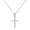 White Gold 20 inch Chain, variant on Amanda Rose Collection 14k Yellow Gold Cross Pendant Necklace for Women on a 20 inch 14K Yellow Gold Chain