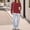 Red, variant on IUYRTFE Women's Relaxed Crew Neck Sweatshirt Long Sleeve Pullover with Contrast Trim Casual Layered Look Top
