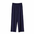 thumbnail image 3 of Pafei Tyugd Lounge Pants for Men Big and Tall Soft Cozy Pajama Pants with Pockets Loose Fit Cozy Straight Leg Solid Color Casual Pants 2026 Dark Blue 3XL, 3 of 7