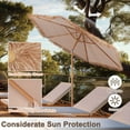 thumbnail image 4 of Autlaycil 7.5FT Grass Tiki Patio Umbrella Outdoor Table Umbrella with Push Button Tilt and Crank, Contain Umbrella Base, 4 of 7