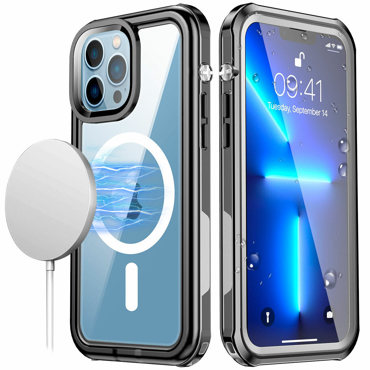 AICase For iPhone 13 Pro Waterproof Case MagSafe Builtin