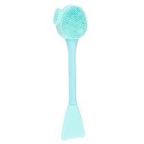 Unique Bargains Silicone Facial Cleansing Brush Multifunction Face Scrubber Green