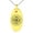 Gold, variant on Stainless Steel Celtic Quaternary Knot Rune Engraved Small Oval Charm Pendant Necklace