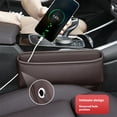 thumbnail image 5 of Tunhigl Car Seat Gap Storage Organizer Compact Leather Storage Solution for Small Items Universal Fit for All Vehicles Black, 5 of 9
