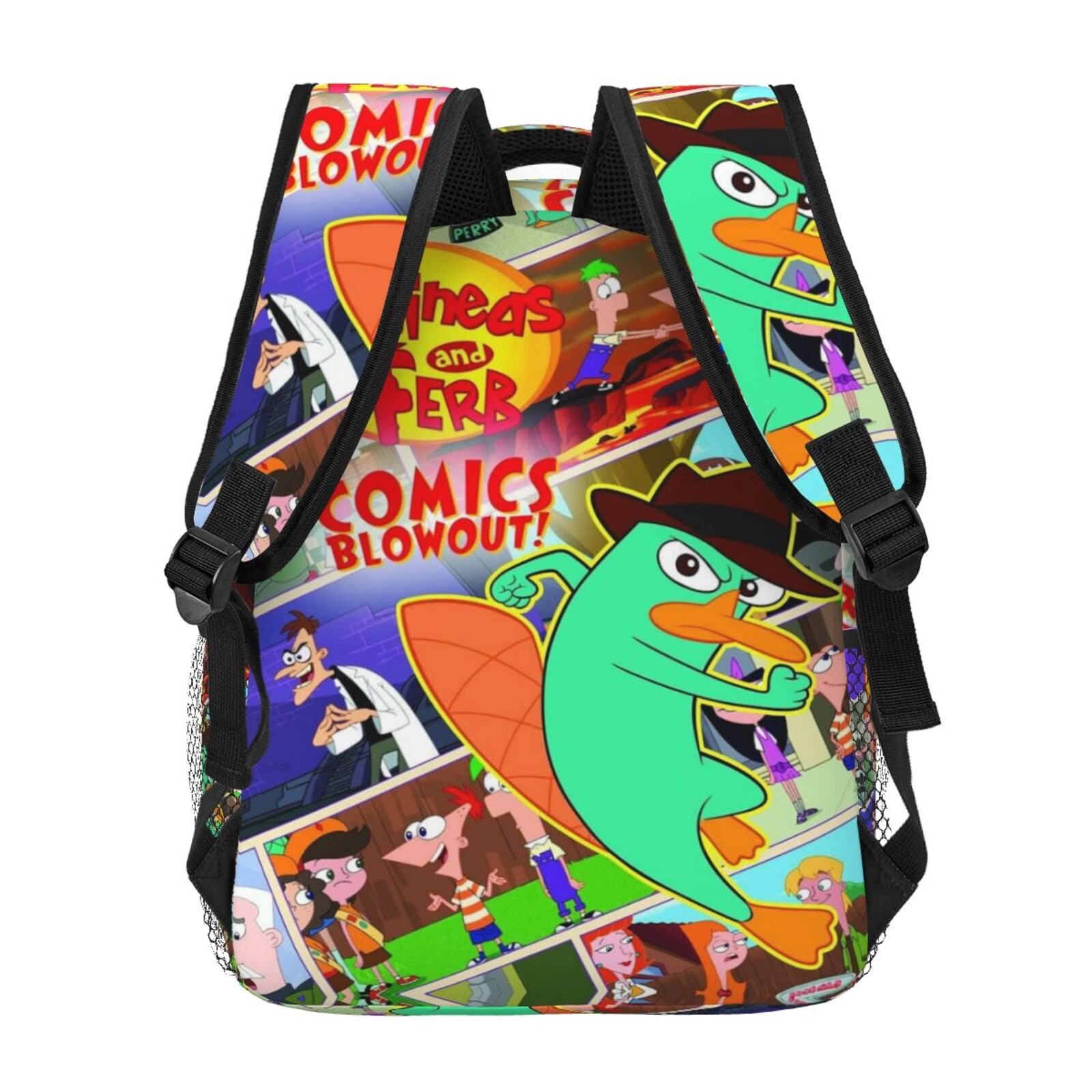 Unisex Anime Large Capacity Laptop Bags Bookbag Schoolbag Daypack Phineas & Ferb Style 1 Casual Backpack