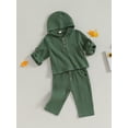 thumbnail image 3 of Bagilaanoe 2pcs Toddler Baby Boys Long Pants Set Long Sleeve Hooded Tops + Trousers 6M 12M 18M 24M 3T 4T Kids Fall Casual Outfits, 3 of 8