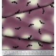 thumbnail image 3 of Soimoi Rayon Fabric Moon & Bat Halloween Fabric Prints by Yard 42 Inch Wide, 3 of 3