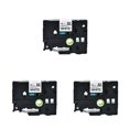 thumbnail image 1 of Transemion Label Printer Tape Adhesive Shopping Mall Libraries Maker Ribbon Accessories Replacement for P-Touch Black on White 3Set, 1 of 6