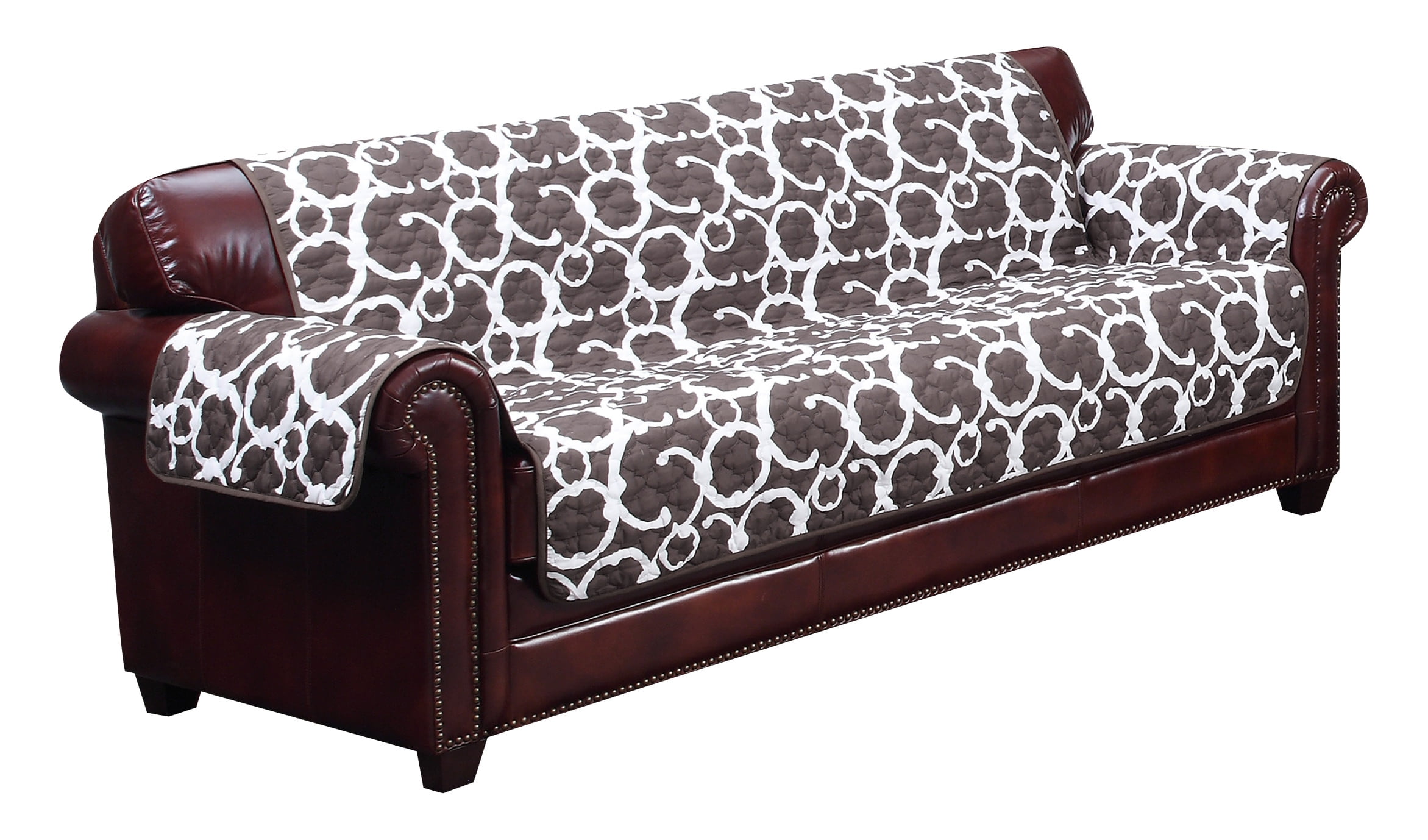 Rhys Reversible Water Resistant Sofa Cover in Chocolate