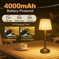 thumbnail image 3 of 16'' Glam Cordless Table Lamp Touch Control with 3 Way Classic Elegant Dimmable Rechargeable LED Nightstand Lamp with Fabric Shade In Brass Finish, 3 of 7