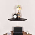 thumbnail image 6 of WELLAND 20" Phoenix Wall Floating Shelf Display Rack Corner Shelf, 20"D x 28"W x 1.75"H, Espresso, 6 of 6