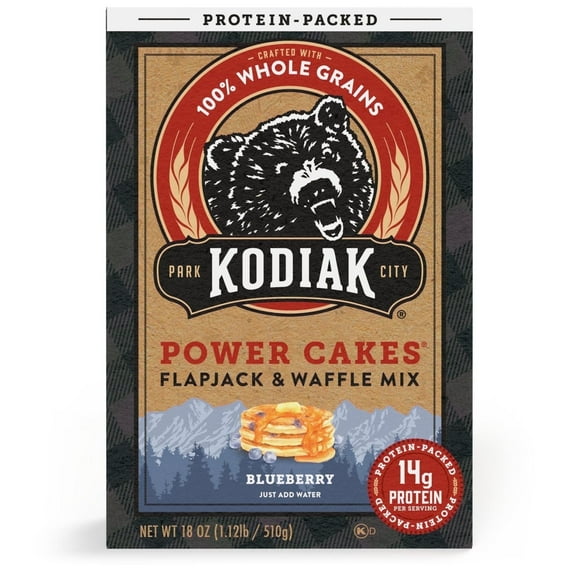 Kodiak Cakes, Power Cakes®, Flapjack & Waffle Mix, Blueberry, 18 oz Pack of 3