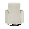 thumbnail image 6 of Pemberly Row Corduroy Swivel Glider Reclining Chair in Beige, 6 of 17