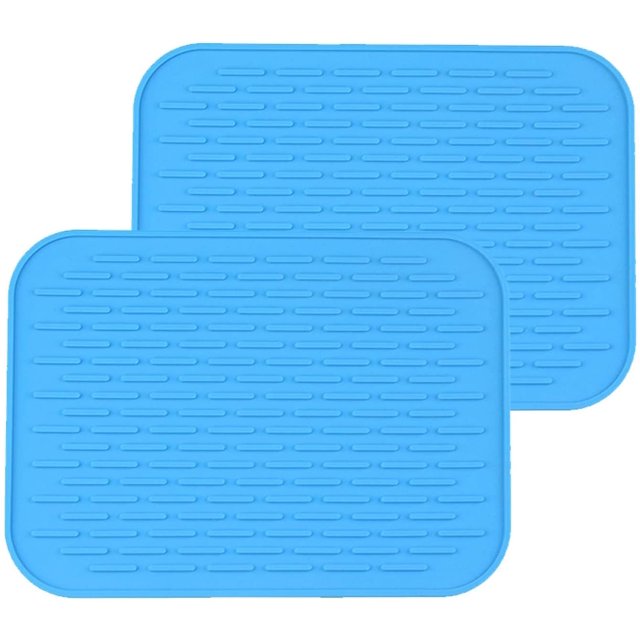 DAMAIE 2pcs Silicone Dish Drying Mat Mat Heat & Resistant Mat Easy Clean Dishwasher Safe Eco-Friendly
