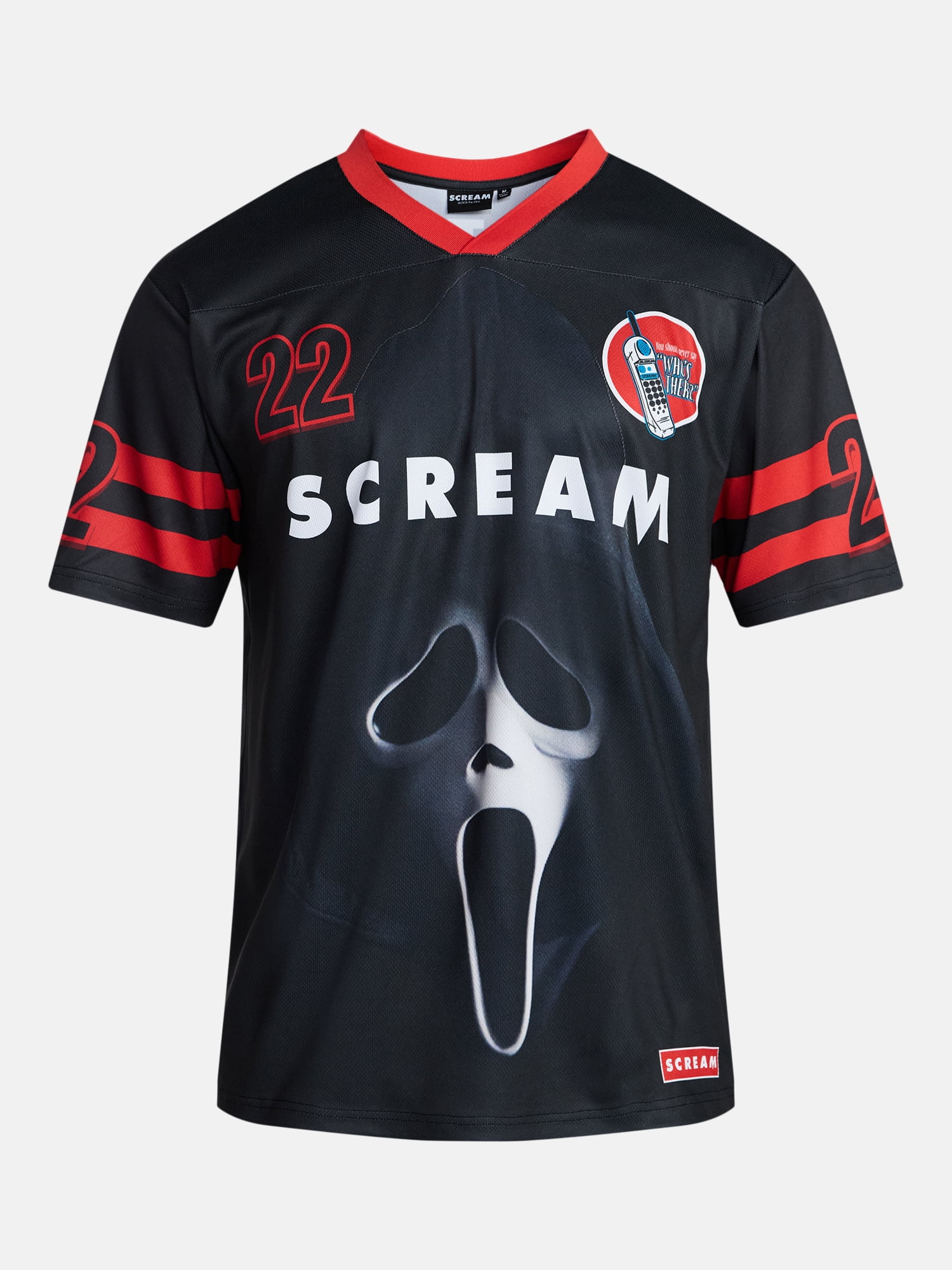 Scream Ghostface Men's and Big Men's Front Back Graphic Soccer