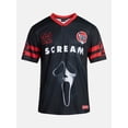 thumbnail image 5 of Scream Ghostface Men's and Big Men's Front Back Graphic Soccer Jersey with Short Sleeves, Sizes XS-3XL, 5 of 5