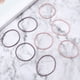 thumbnail image 5 of EeaseMX 2 piezas de moda y duradero anillo pequeño simple cuerda fina para el cabello para niñas cuerda para el cabello (rosa + café), 5 of 7