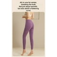 thumbnail image 6 of Women’s High-Waisted Thermal Fleece Lined Pants, 100% Wool Warm Leggings with Thickened Waist & Knee Protection, Winter Inner/Outer Wear Slim Base Layer, 6 of 13