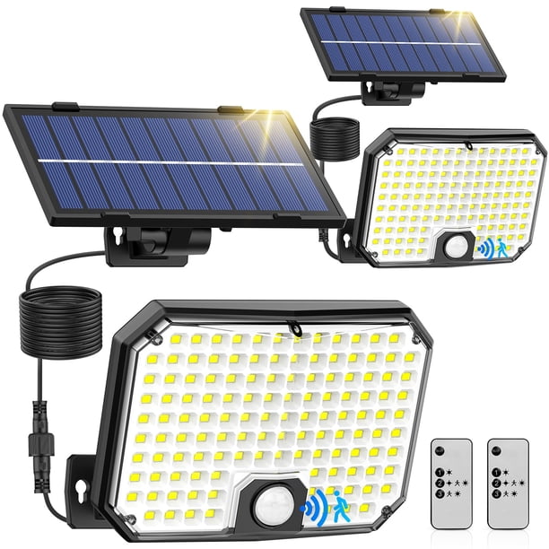 Luces solares para exteriores con sensor de movimiento Bairth IP65 a prueba de agua