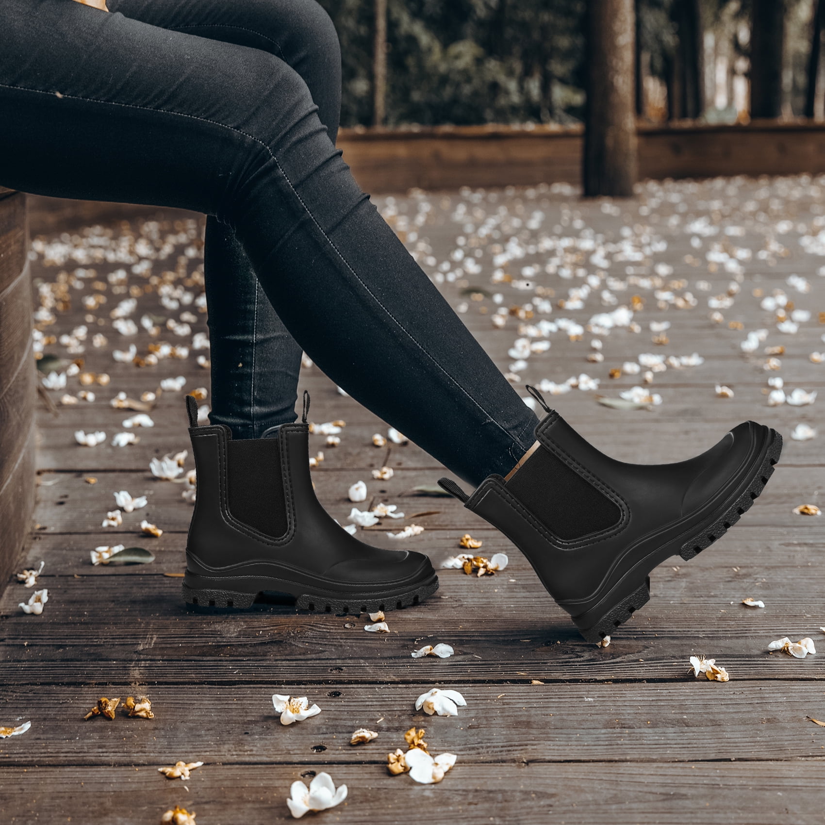 Rubber Boots For Women DKSUKO Rain Boots For Women Waterproof