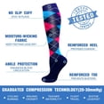 thumbnail image 5 of 7 Pairs Compression Socks for Men & Women 15-20 mmhg Graduated Athletic for Running Nurses Shin Splints Flight Travel, 5 of 7