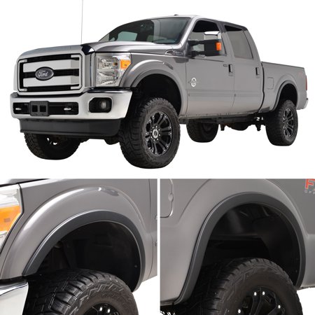 EAG Fender Flares Satin Black Styline Series Fit for 11-16 Super Duty 4PCS