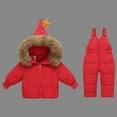thumbnail image 2 of Boys Girls 2-Piece Snowsuit Puffer Jacket and Skibib Snow Pants Cold Weather Winter Warm Clothes Litter Kids, 2 of 8